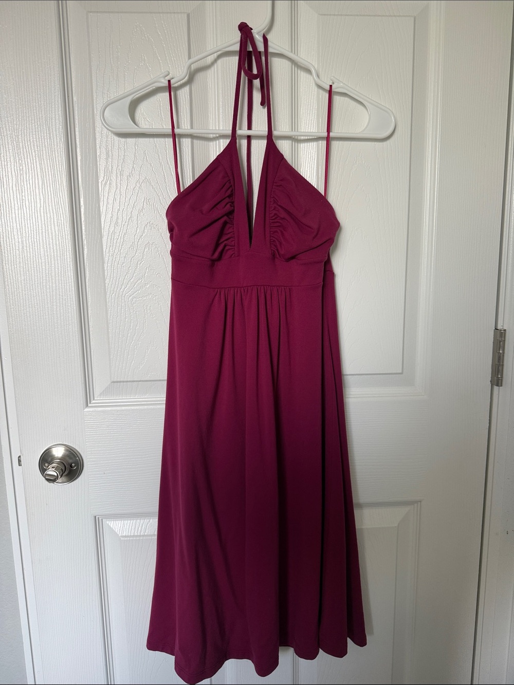 Susana Monaco Halter Midi Dress in Fuchsia